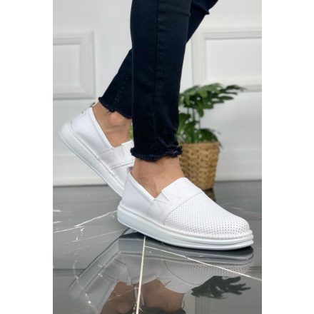 ch-091 white divatos férfi cipő