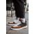 ch-109 brown white black divatos férfi cipő